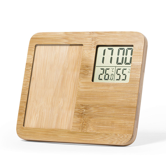 Stazione Meteo in bamboo con portafoto 