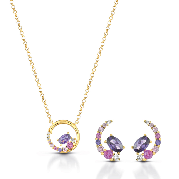 Parure Collana e Orecchini in Argento 