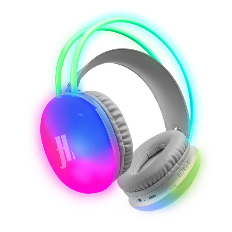 Cuffie wireless con luci LED multicolore 