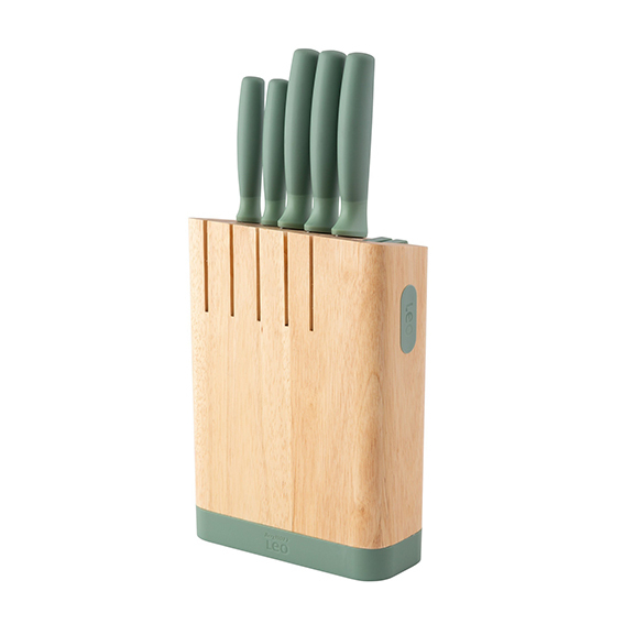 Blocco coltelli 6 pz con affilacoltelli 