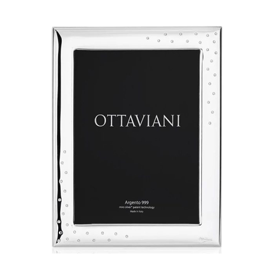 Portafoto con cristalli bianchi 