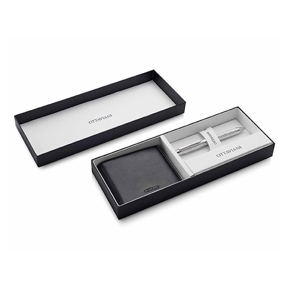 Set penna biro con portafoglio 