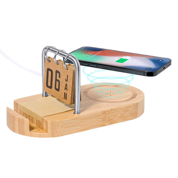 Caricatore wireless multifunzionale in Bambù 