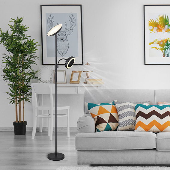 Lampada da terra con ventola 