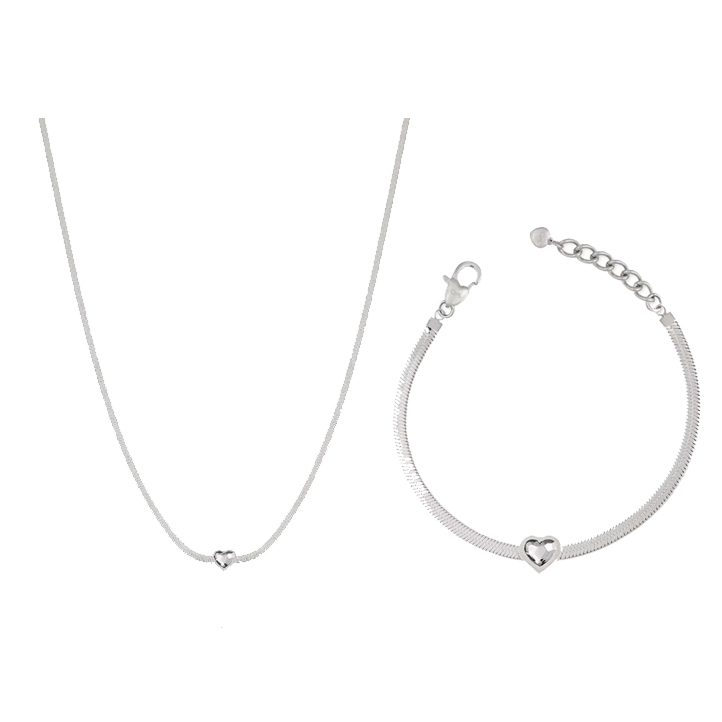 Parure Collana e Bracciale Heart 