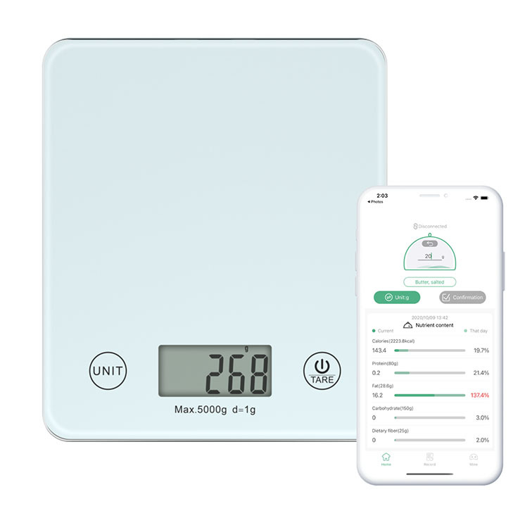 Bilancia da cucina digitale con app conta kca 