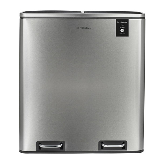 Pattumiera doppia 2x30L - Inox 