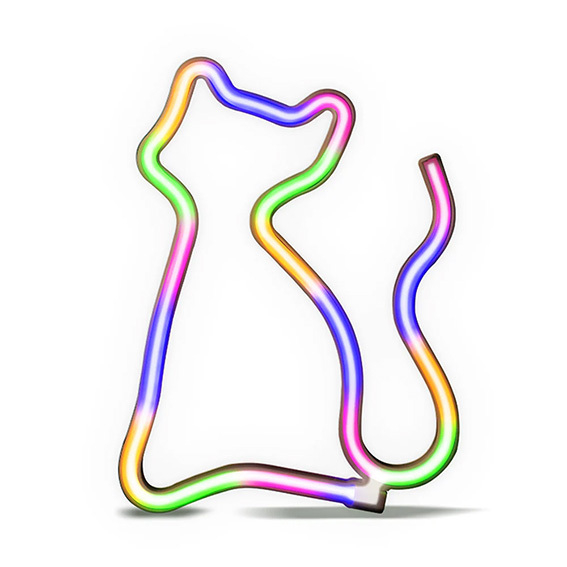 Insegna Luminosa a LED Rainbow Cat 