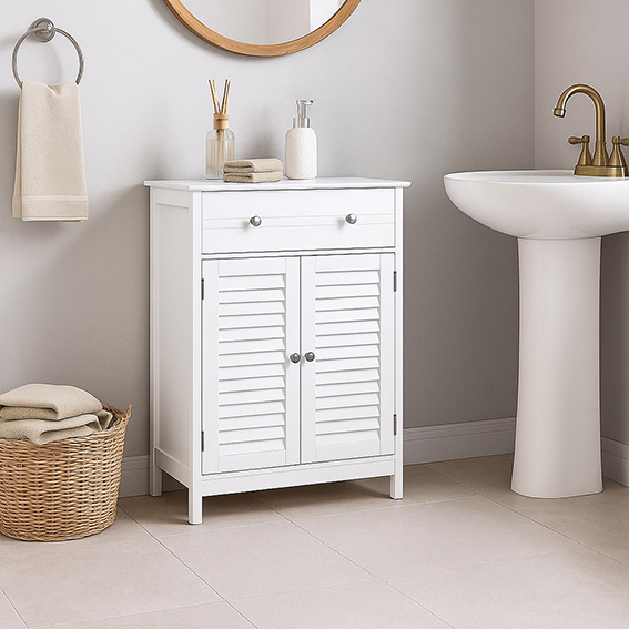 Mobiletto salvaspazio bianco 