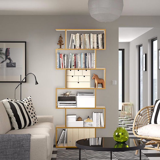 Libreria in rovere 6 ripiani 