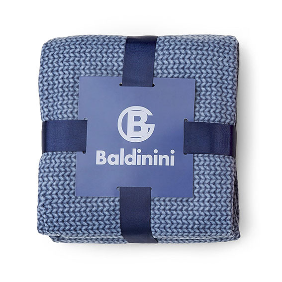 Plaid in pile Blu Relax 