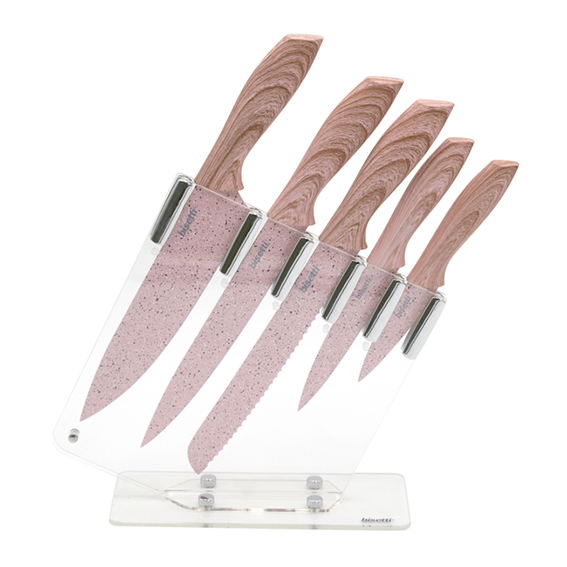Set 5 coltelli Bisetti Stonerose 
