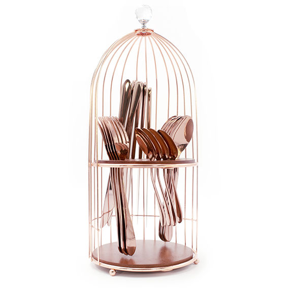 Set 24 Pz posate a gabbietta 