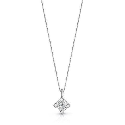 Collana punto luce Oro 18 kt con diamante 