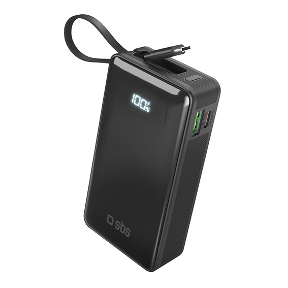Powerbank 10.000 mAh con cavo USB-C integrato 