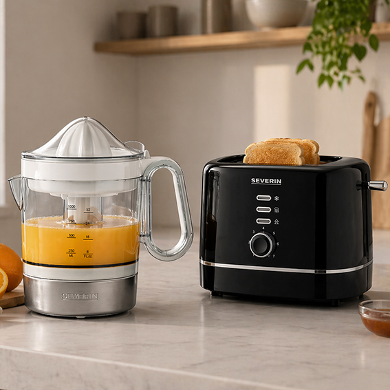 Set Colazione: Spremiagrumi e Tostapane 