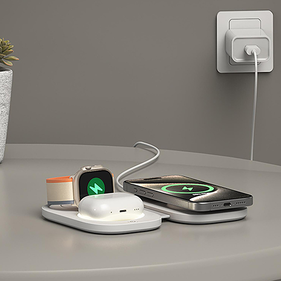 Caricatore wireless magnetico 3 in 1  