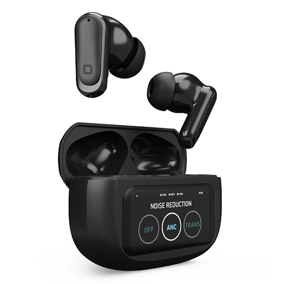 Auricolari wireless ANC con display integrato 