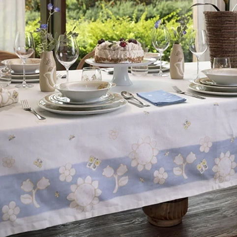 Tovaglia 12 posti Light Blue 