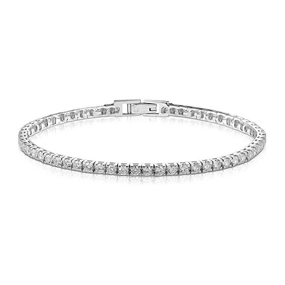 Bracciale tennis argento 925 con zirconi