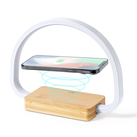 Lampada bamboo caricabatterie con LED