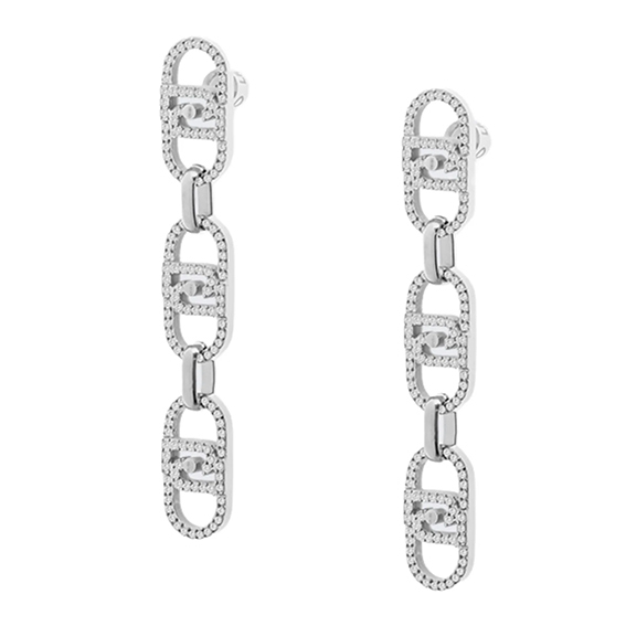 Liu Jo orecchini pendenti monogram silver Liu Jo orecchini pendenti monogram silver