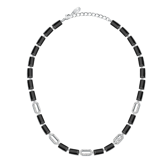 Collana Crystals Silver e Nero