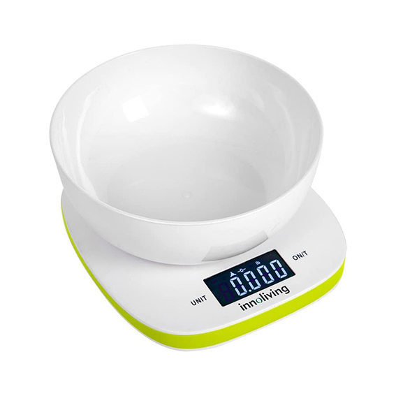 Bilancia digitale da cucina con ciotola