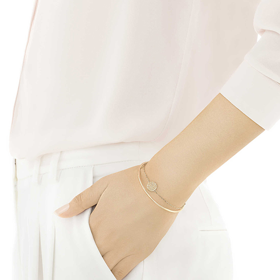 Bracciale rigido placcato oro rosa