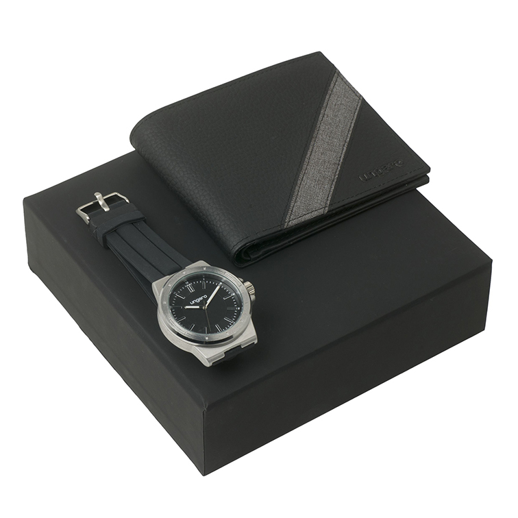 Set Portafoglio e Orologio Black