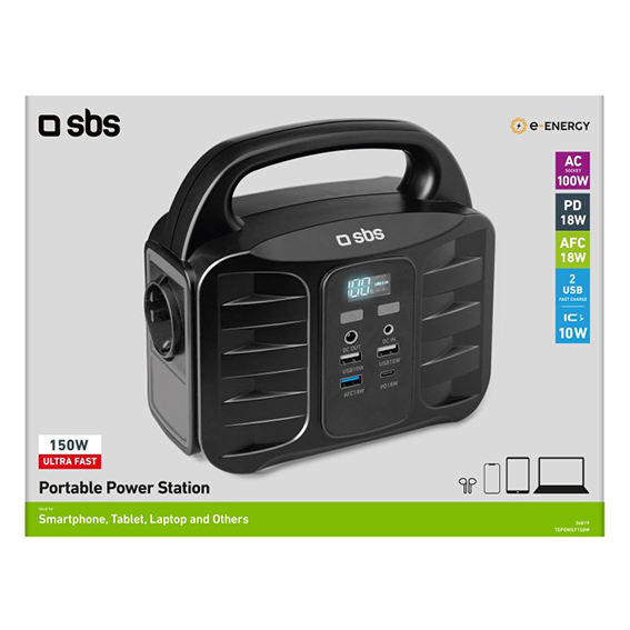 Portable Power Station 150W - 6 dispositivi