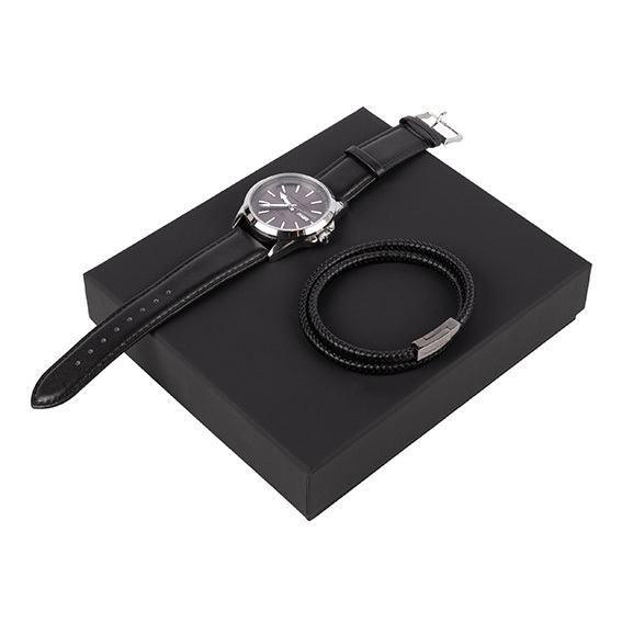 Orologio e Bracciale Uomo Black