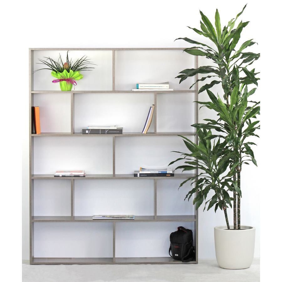 Libreria aperta in rovere scuro