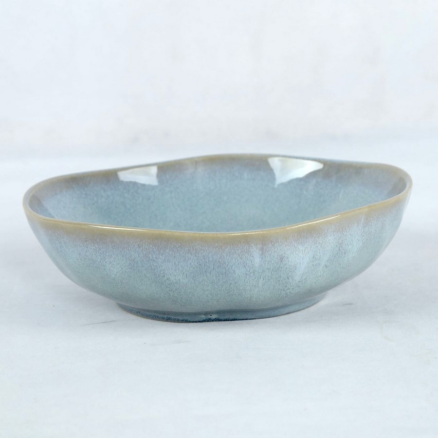 Set 18 Piatti in Ceramica Blu moderno