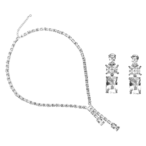 Set Orecchini e Collana cubic zirconia