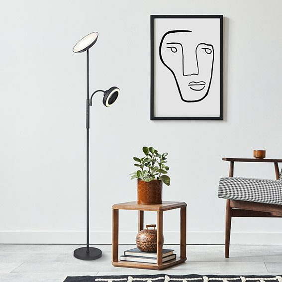 Lampada da terra con ventola