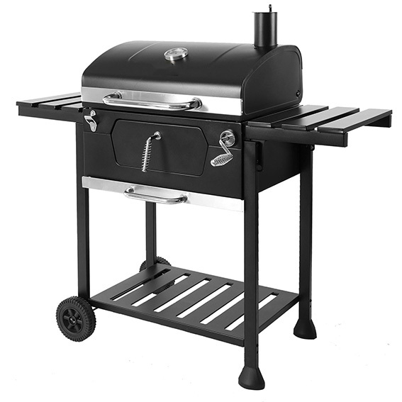 Barbecue a carbonella in acciaio - con ruote