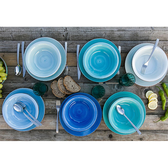 Servizio piatti 18 pezzi Baita Acqua Ocean