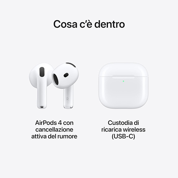 AIRPODS 4 - cancellazione attiva rumore