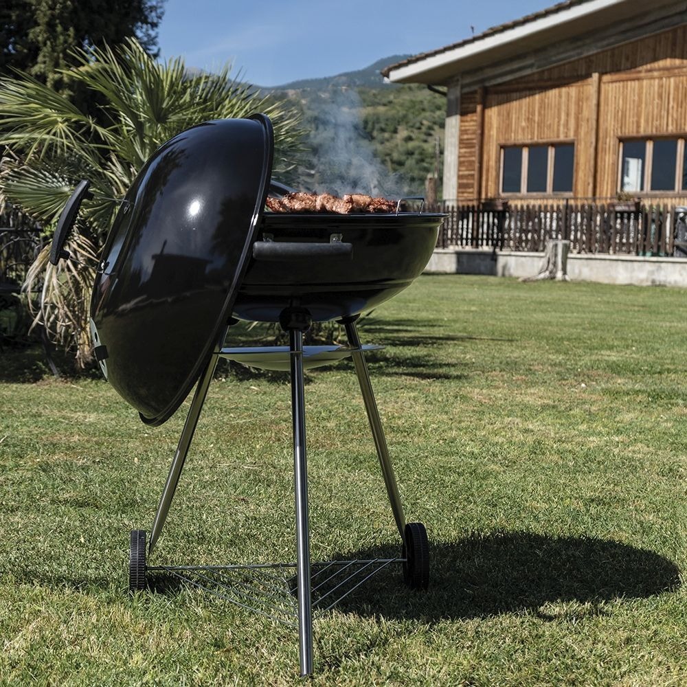 Barbecue con coperchio e ruote BEST