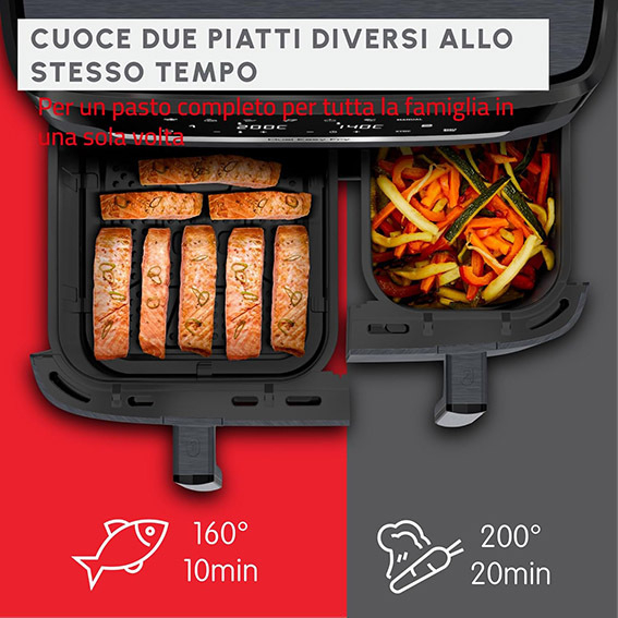 Friggitrice ad aria Dual Easy Fry XXL 11L