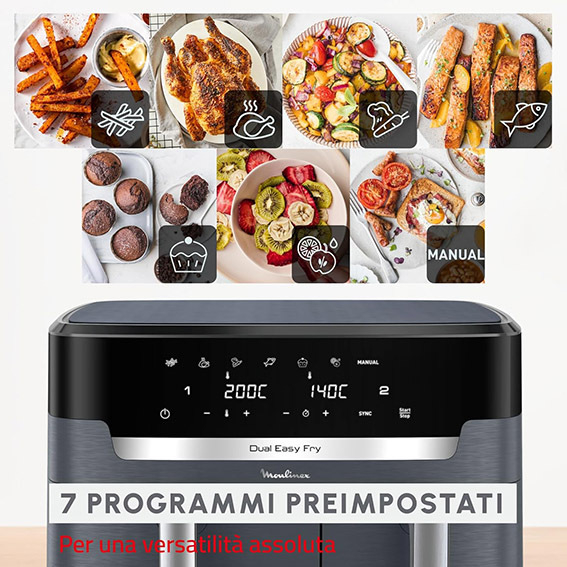 Friggitrice ad aria Dual Easy Fry XXL 11L