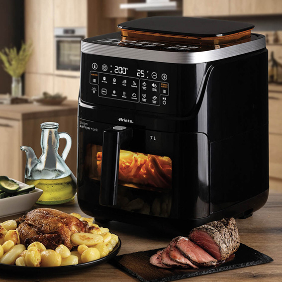 Friggitrice multifunzione con vapore e grill