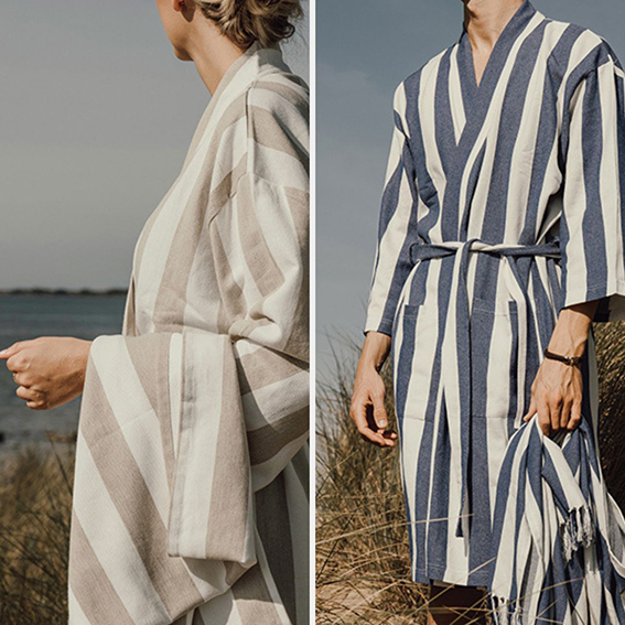 Set 2 Accappatoi a righe