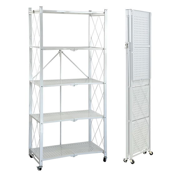 Scaffale pieghevole in metallo 5 ripiani