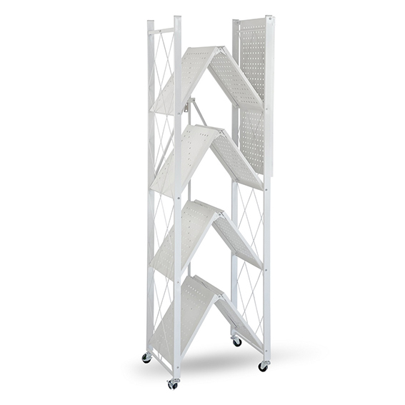 Scaffale pieghevole in metallo 5 ripiani