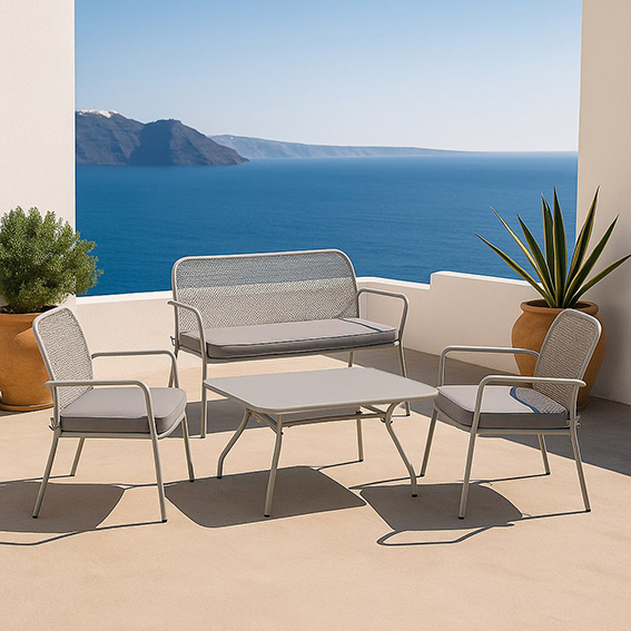 Set da giardino in acciaio ARMONYA