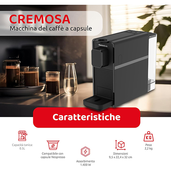 Macchina da Caffè a Capsule CREMOSA