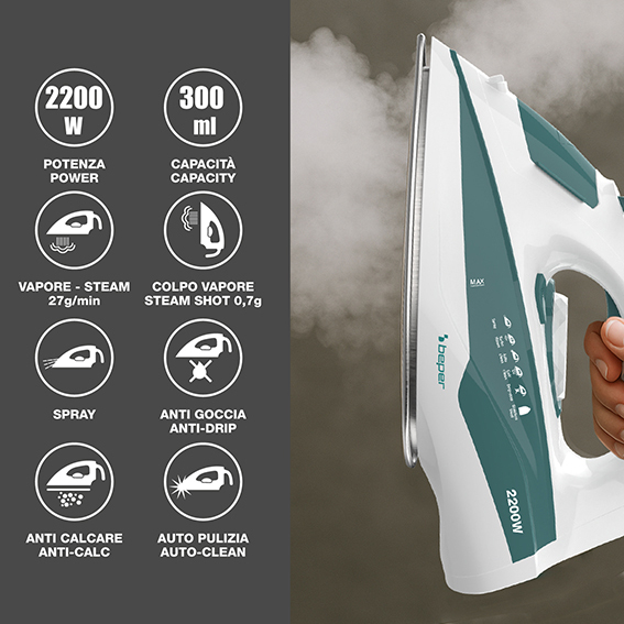 Ferro da stiro SteamPro 2200W