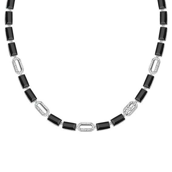 Collana Crystals Silver e Nero